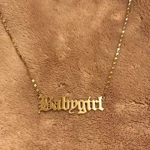 Babygirl gold necklace